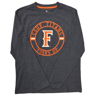 COLOSSEUM CSUF YOUTH TODD LONG SLEEVE TEE-Navy